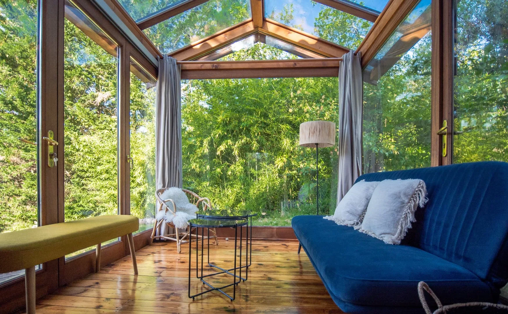 Véranda du Chalet aux Lodges de Praly
